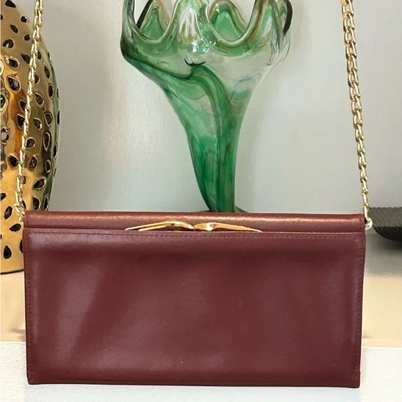 Cartier Must de Cartier Tri-fold Long Wallet Clasp Wallet & Crossbody Gold Chain - Picture 3 of 10